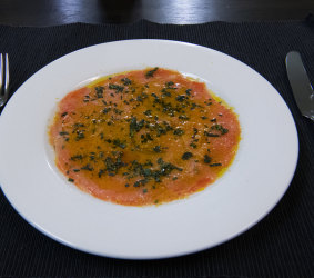 The smoked ocean trout from Buon Riccordo.