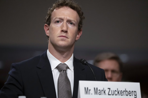 Meta CEO Mark Zuckerberg appears before the Senate Judiciary Committee’s hearing on online child safety on Capitol Hill in Washington