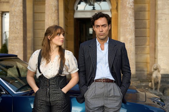 Relationship taboo … Maclean as Taggie O’Hara with Alex Hassell, who plays her love interest, Rupert Campbell-Black, in Rivals.
