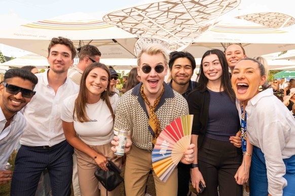 Joel Creasey at the Australian Open on Thursday evening.