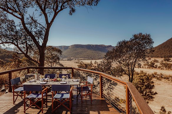 The Wolgan Valley landscape provides the stunning backdrop to the resort.