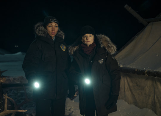 Kali Reis and Jodie Foster in True Detective: Night Country.