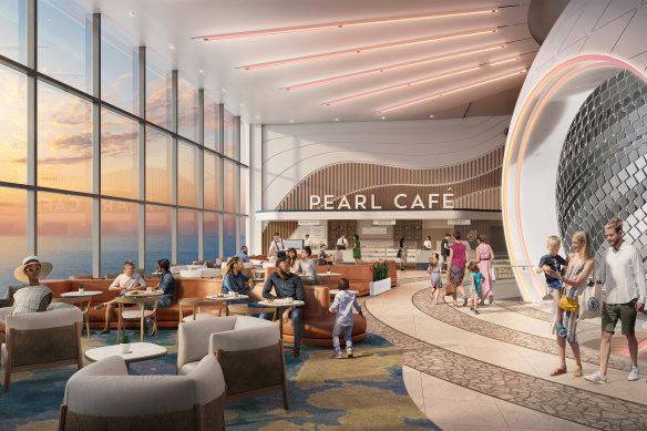 The Pearl Cafe on board Icon of the Seas.
