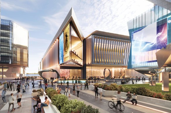 Perth Convention and Exhibition Centre concept images from Wyllie and Brookfield.