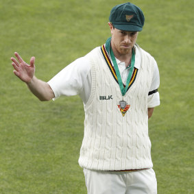 Well played: Tasmania's Andrew Feketeis was named man of the match.