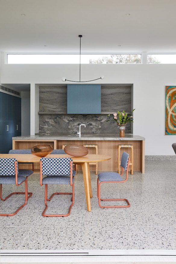 Retro homes don’t need to be era perfect – kitchens like these add touches of contemporary luxury on a backdrop of classic materials. 