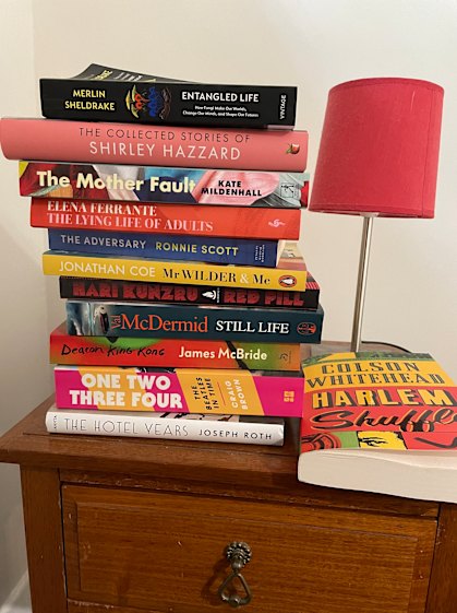 Jason Steger’s bedside table.