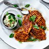 William Meppem – Tue, 4. April 2017 11:28 AM8-07-12_GW 08.07.12 08_5090.jpgFood. Neil Perry’s grilled chicken breast with cucumber and yoghurt relish. SMH GOOD WEEKEND Picture by WILLIAM MEPPEM GW120825
