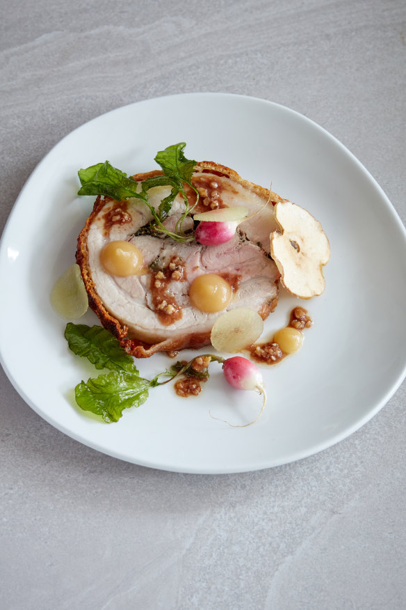 Roast pork belly. 