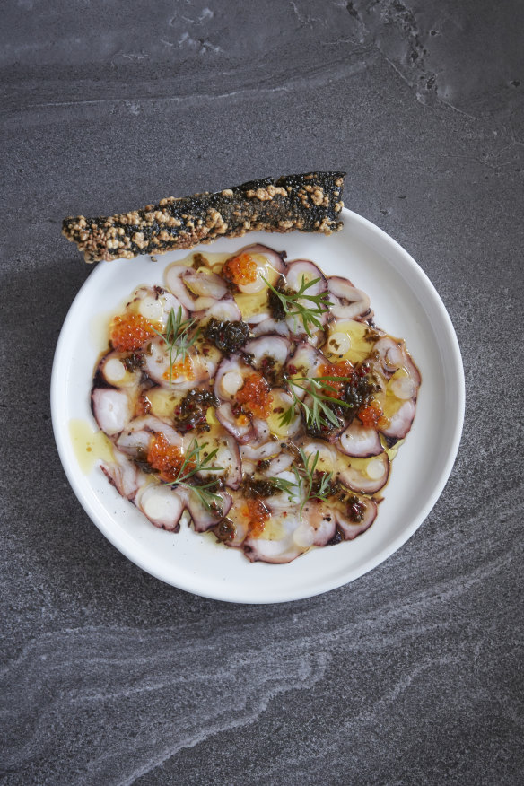 Octopus carpaccio.