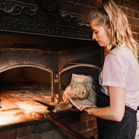 Freshly baked in a 1940s wood-fired scotch oven.