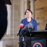 Forensic scientist Dr Kirsty Wright at a media conference on Tuesday.
