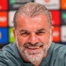 Ange Postecoglou at the pre-match press conference.