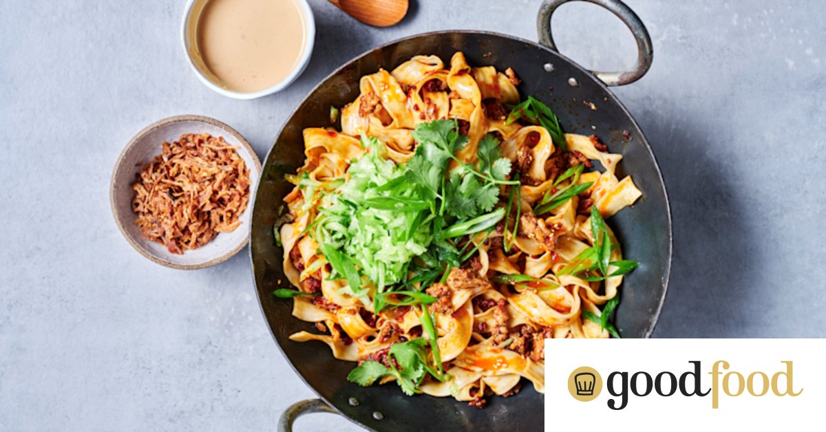 Crispy pork noodles with a bold peanut chilli dressing is your new fakeaway favourite