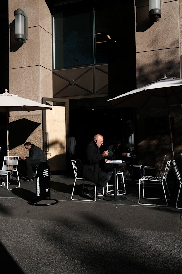 Outside Foremost Coffee.