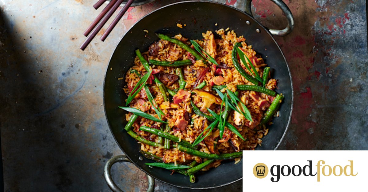 XO, shiitake mushroom and bacon fried rice