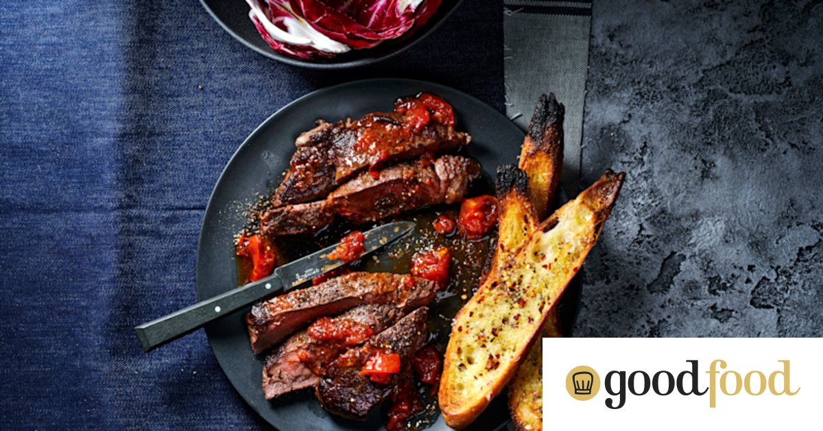 Italian-style steak recipe with cheesy toast