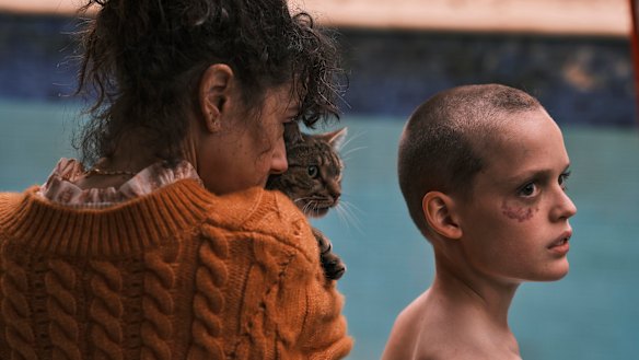 Sally Hawkins and Jonah Wren Phillips in Bring Her Back.