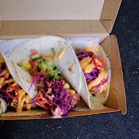 Jackfruit tacos from Assembly Ground in Essendon.