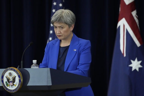 Foreign Minister Penny Wong said it was important for Australia to sanction those responsible for human rights violations in Iran and Russia.