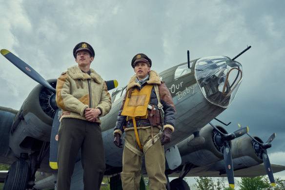 Callum Turner and Austin Butler in Masters of the Air, out on January 26.