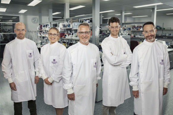 The University of Queensland’s Daniel Watterson, Christina Henderson, Paul Young, Keith Chappell and Trent Munro.