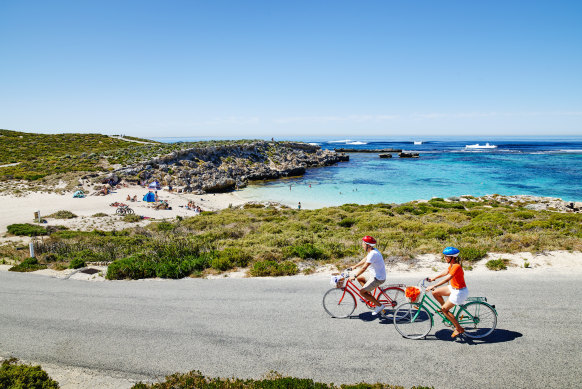 Bikes are the preferred way to get around the island.