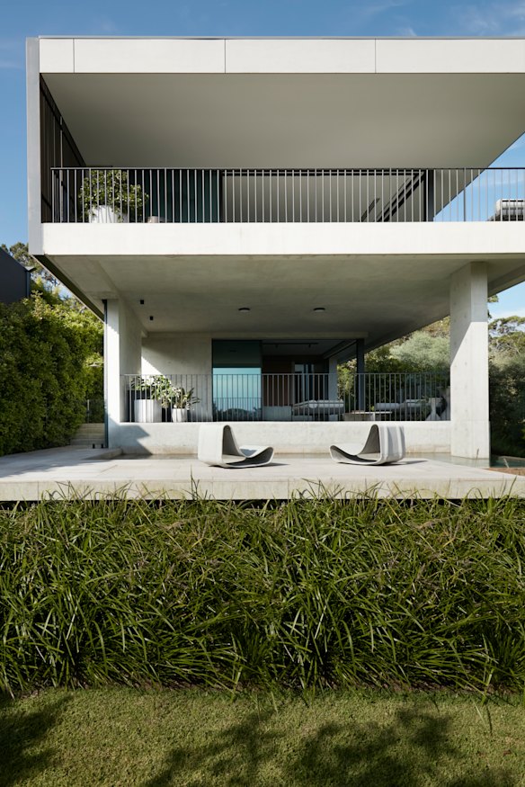 The architect and interior designer worked together on this off-form concrete “forever” home.    