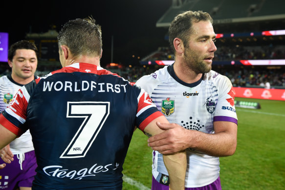 Brushed: Cameron Smith has distanced himself from Billy Slater and Cooper Cronk.
