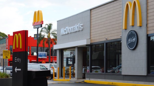 The man was arrested at the Stanmore McDonalds after he allegedly started a fire in the toilets.