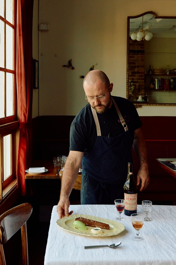 Porcine owner-chef and tart master Nicholas Hill. 