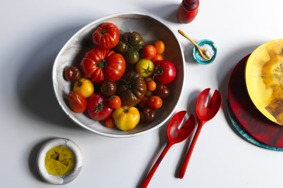 A co-ordinated array of platters, bowls and servers can make salads sing.