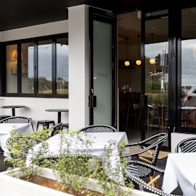 Dine alfresco. 