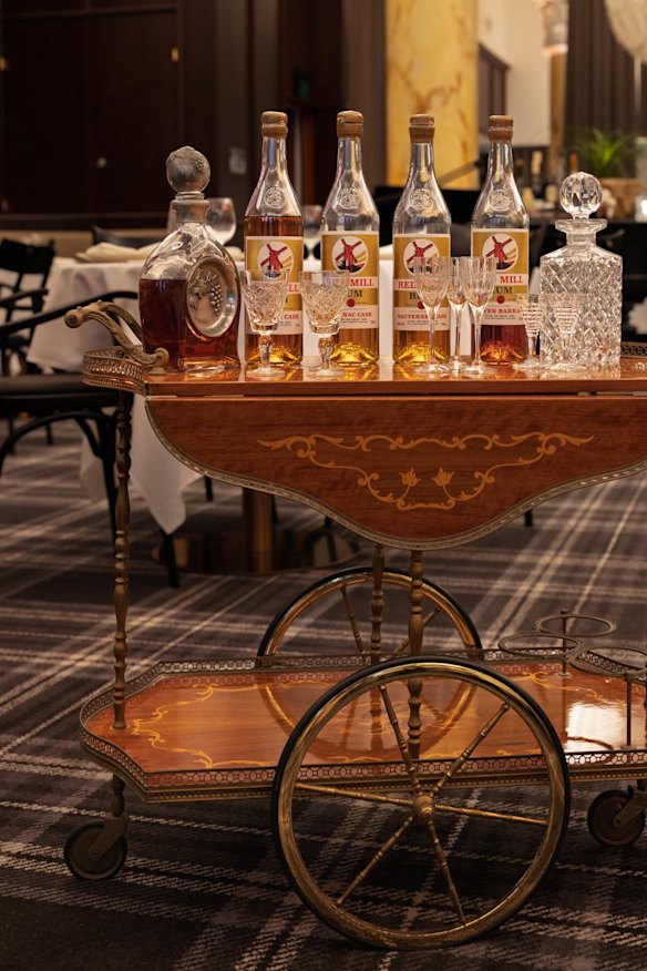 Eleven Barrack’s Red Mill Rum trolley.