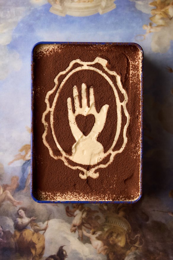 Tiramisu in a tin from Norma's Deli.