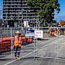 A Suburban Rail Loop construction site.