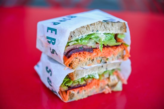 Salad sandwich at Rippers Ripponlea. 