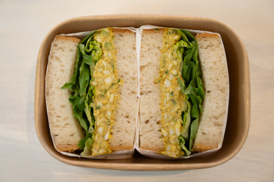 Curried egg sandwich.