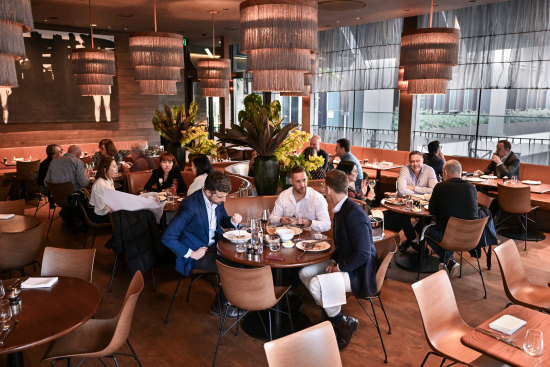 Business lunches are popular at Lillian Brasserie.