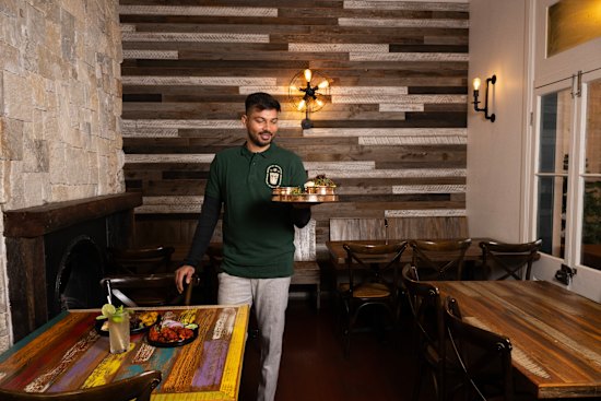 Owner Munwar Hussain at IndoChainese.