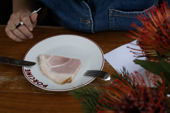 Sweet, salty, smoky? The judges blind taste Christmas hams.