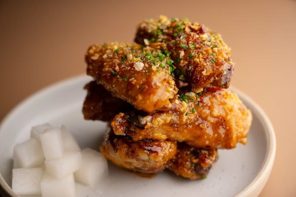 Sweet and sticky chicken wings.