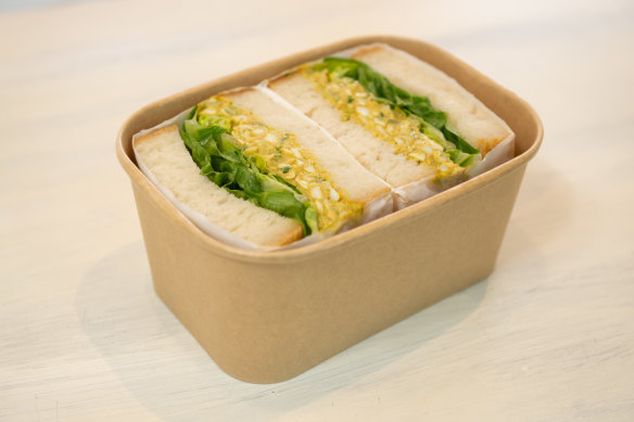 Curried egg sandwich.