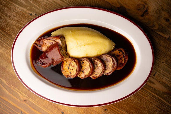 Go-to dish: Pied de cochon, AKA stuffed pig’s trotter, with mash.