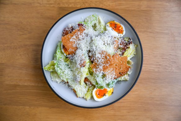 The caesar salad is a ripper, its crisp bacon and croutons contrasting with soft-boiled eggs.