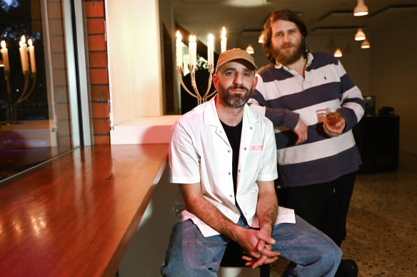 Chef-owner Jean-Paul Aziz and James Ness, restaurant manager at Pizzeria Magma.