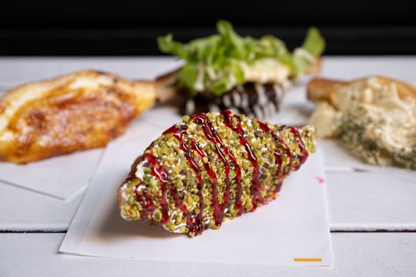 Pistachio cream Japanese fried sandwich from Age 3. 