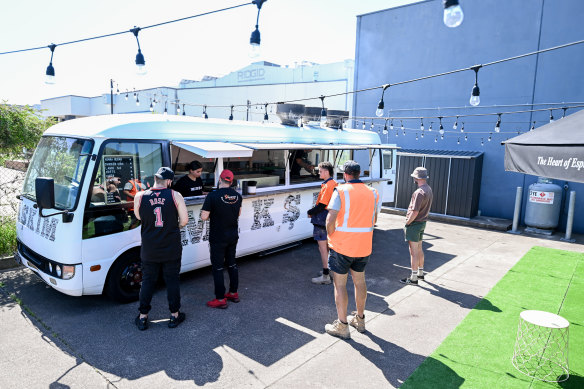 Miksa Food Truck is parked in a Campbellfield backlot.