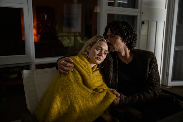 Mandy (Bella Heathcote) and Martin (Luke Arnold) are under pressure again in the second season of Scrublands.  