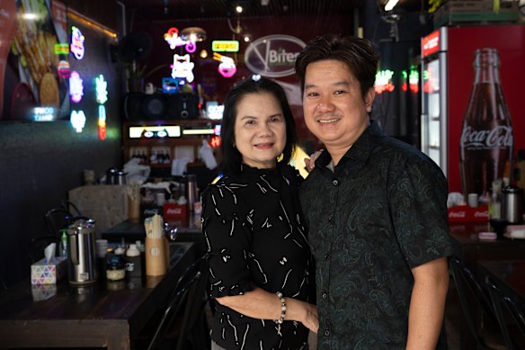 Owners of VBites, Nam Phan with his mother Binh Le, in Bankstown.
